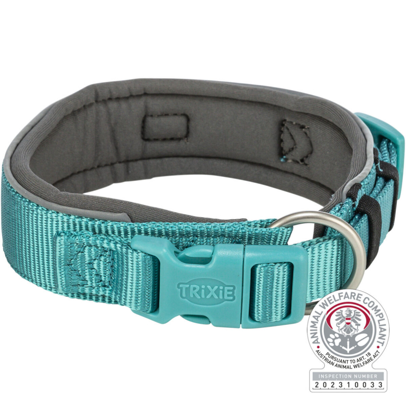 Trixie Premium Collier Extra Large Aqua/Gris Graphite pour Chien