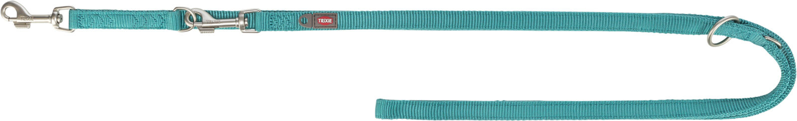 TRIXIE Premium verstellbare Doppelleine - Aqua