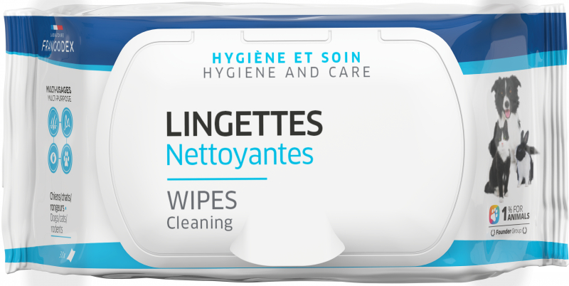 Francodex Lingettes nettoyantes pour chien, chat, rongeurs