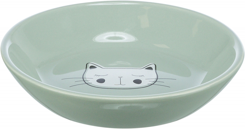 Gamelle / Assiette en Céramique pour Chat et petit Chien - ø14 cm / 0,2 litre - Coloris aléatoire