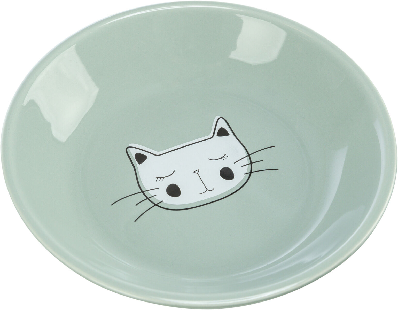 Gamelle / Assiette en Céramique pour Chat et petit Chien - ø14 cm / 0,2 litre - Coloris aléatoire