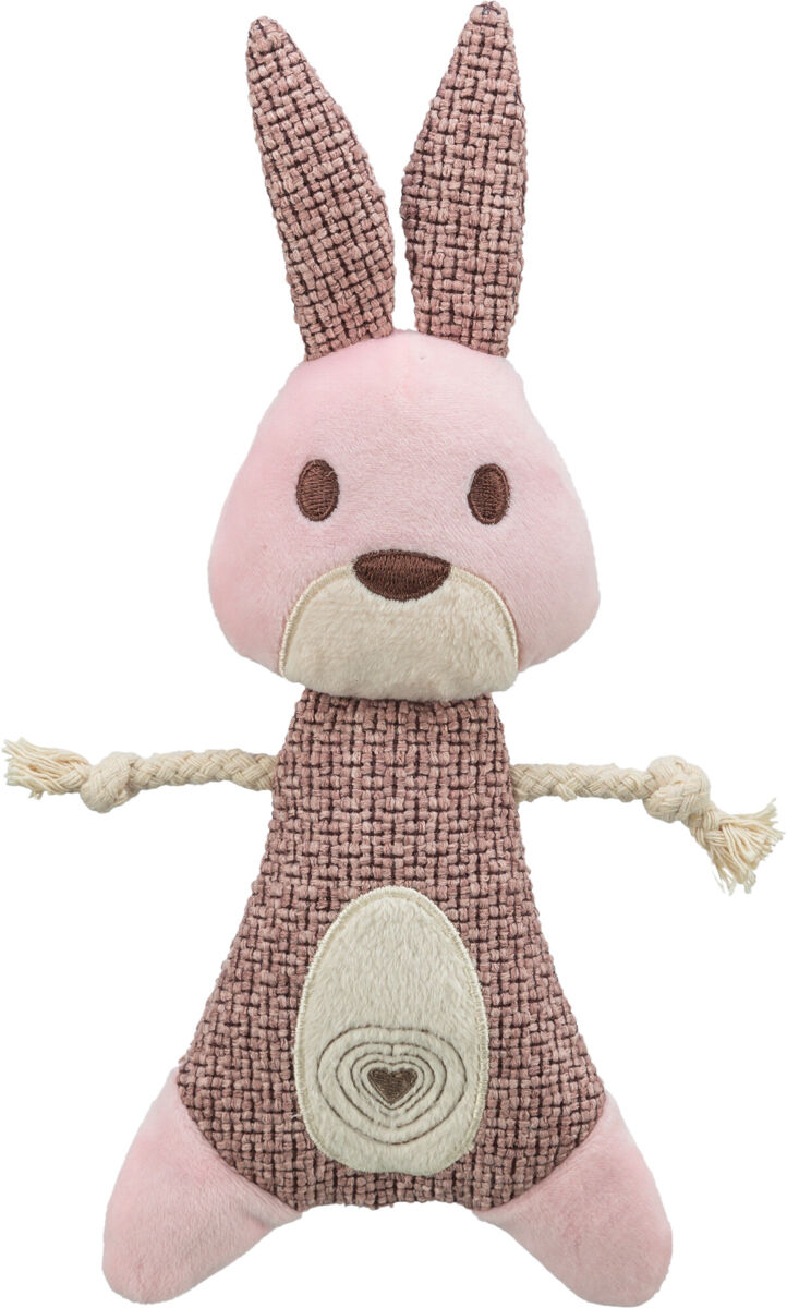 Peluche Lapin avec corde pour Chien - 24cm 