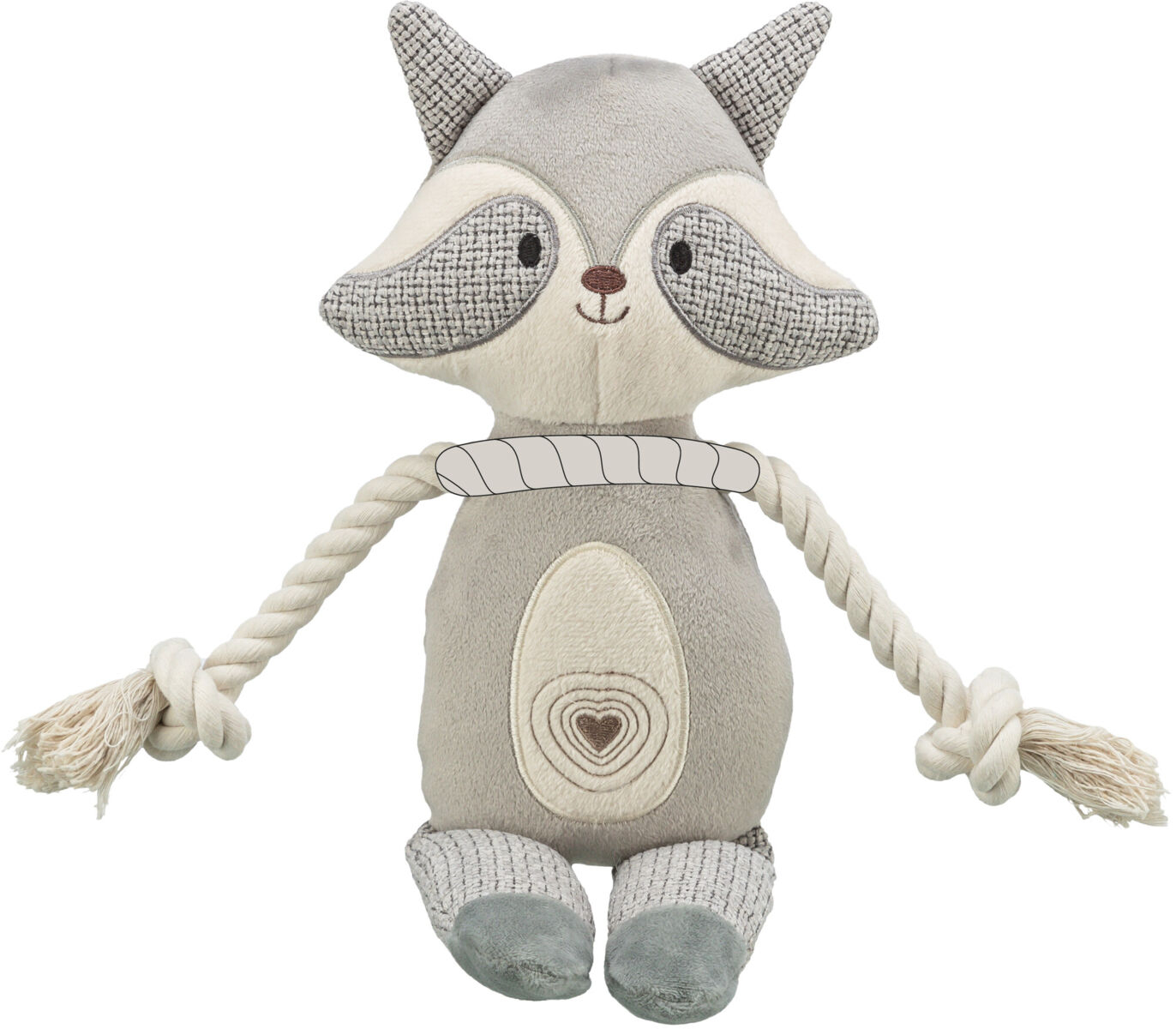 Raton laveur en peluche et tissu