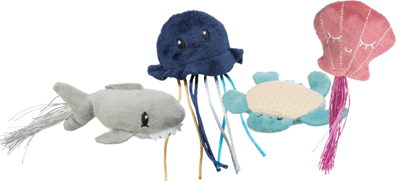 Peluche animales marinos con hierba gatera Trixie