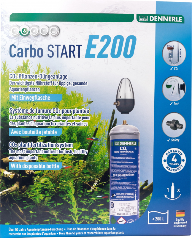 DENNERLE Kit CO2 CarboSTART E200 met wegwerp fles