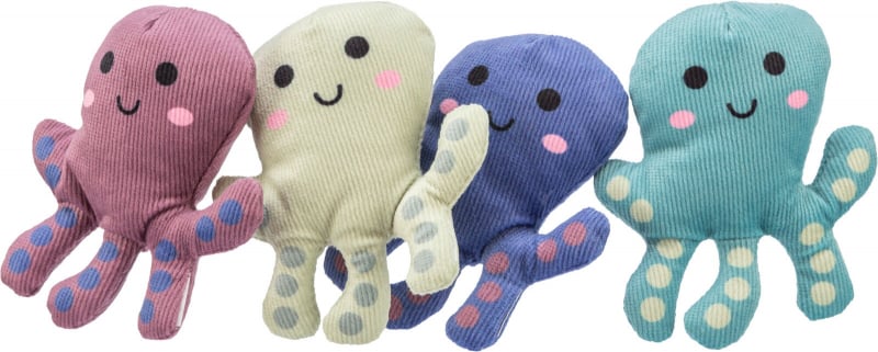 Pluchen Octopus met kattenkruid van Trixie