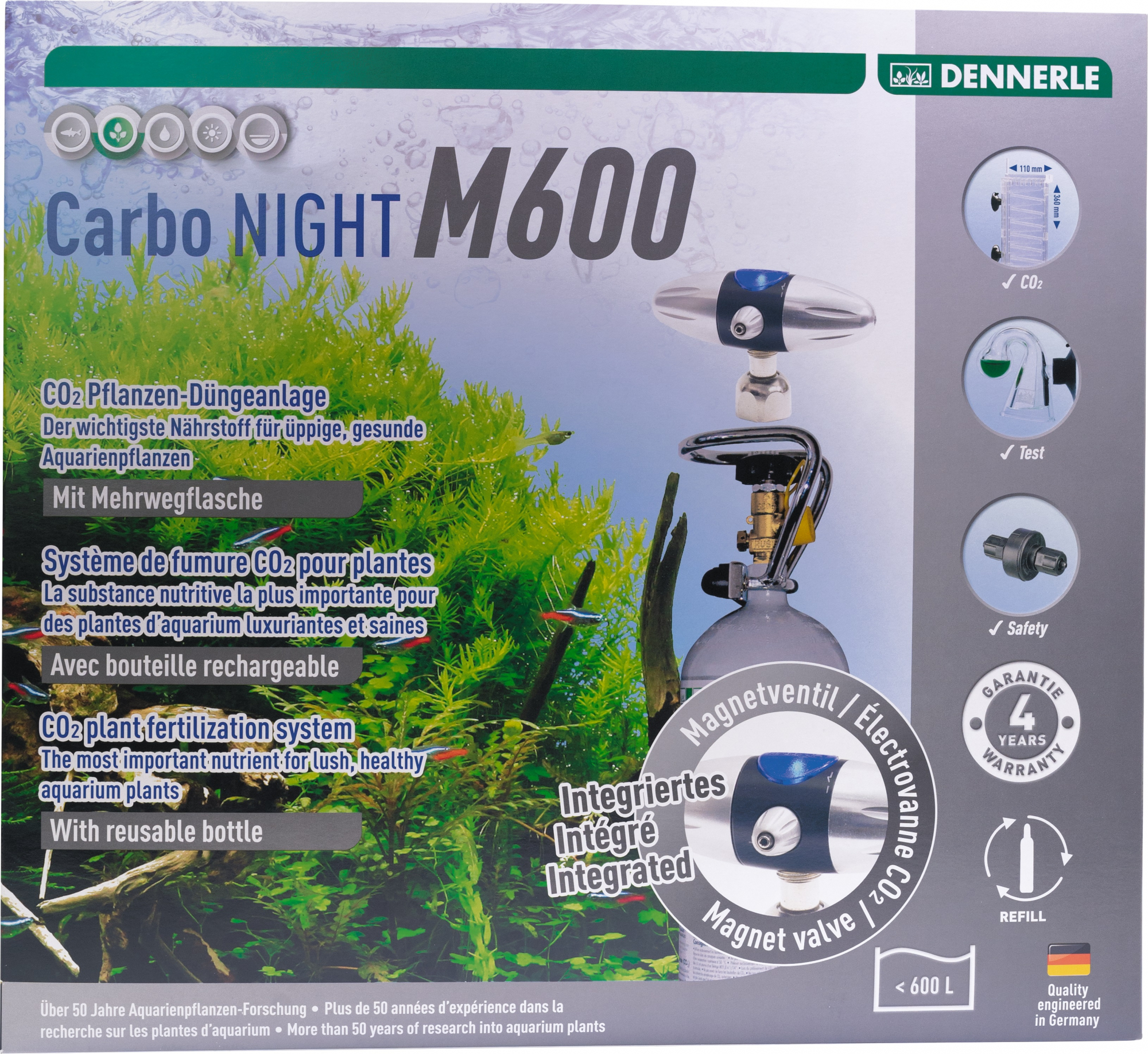 Conjunto de fertilizantes CO2 CarboNIGHT M600 RECARREGÁVEL