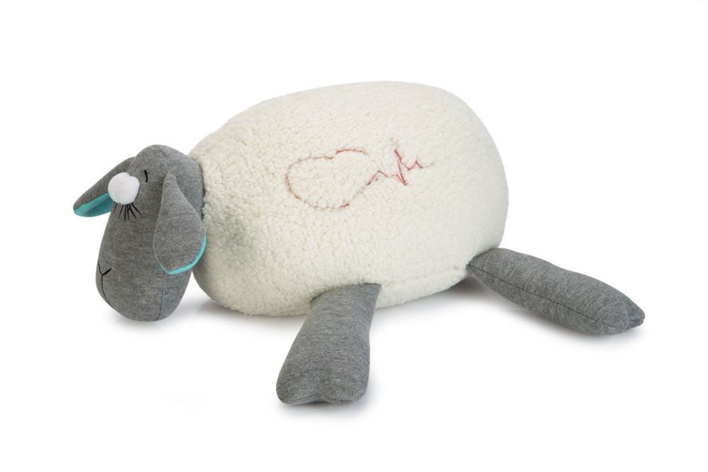 BEEZTEES Peluche mouton avec puce sonore battement de coeur pour chiot