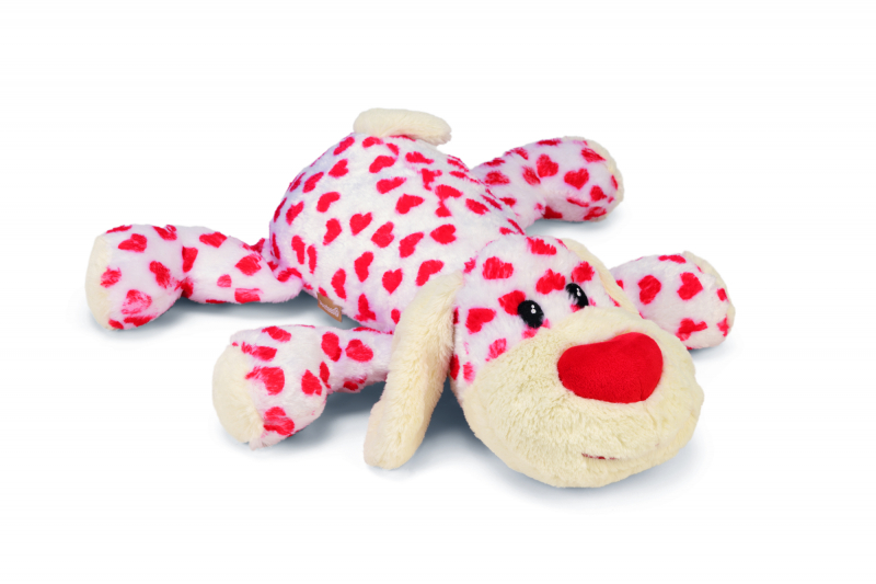 BEEZTEES Peluche SUKI pour chien avec puce sonore : I Love You 