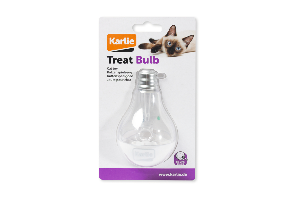 KARLIE Jouet distributeur de friandise ampoule led pour chat