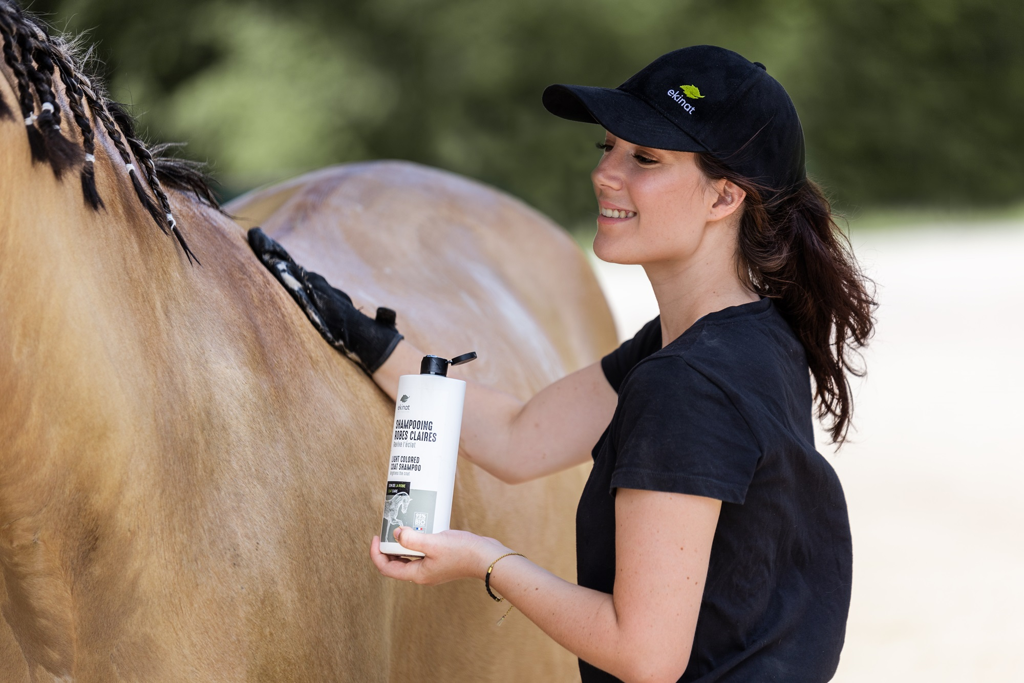 EKINAT Shampooing robe claire para cavalos