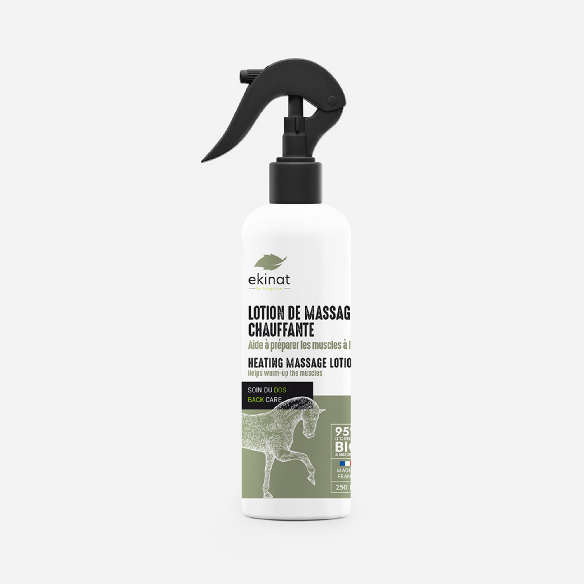 EKINAT Lotion de massage chauffante pour chevaux