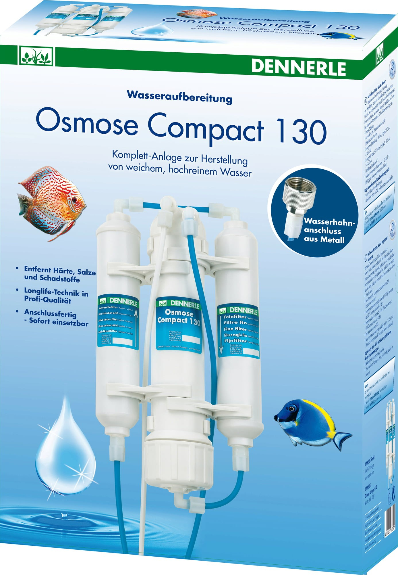 Dennerle Osmose Compact 130 Unità ad osmosi inversa per acquari e ricambio venduto separatamente