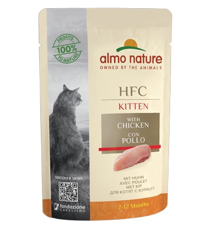 ALMO NATURE HFC Jelly Kitten Paté natural en gelatina para Gatito con pollo