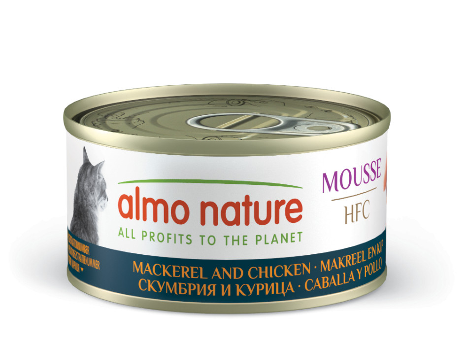 ALMO NATURE HFC Mousse natural sin gluten para Gato adulto - 3 sabores a elegir