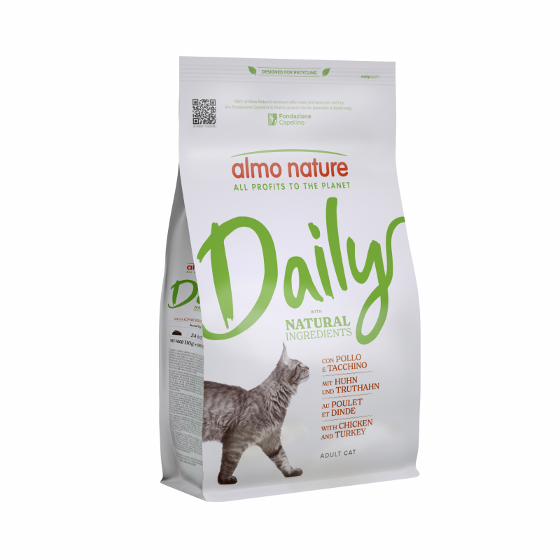 ALMO NATURE Daily Maintenance Croquettes naturelles au poulet et à la dinde pour Chat