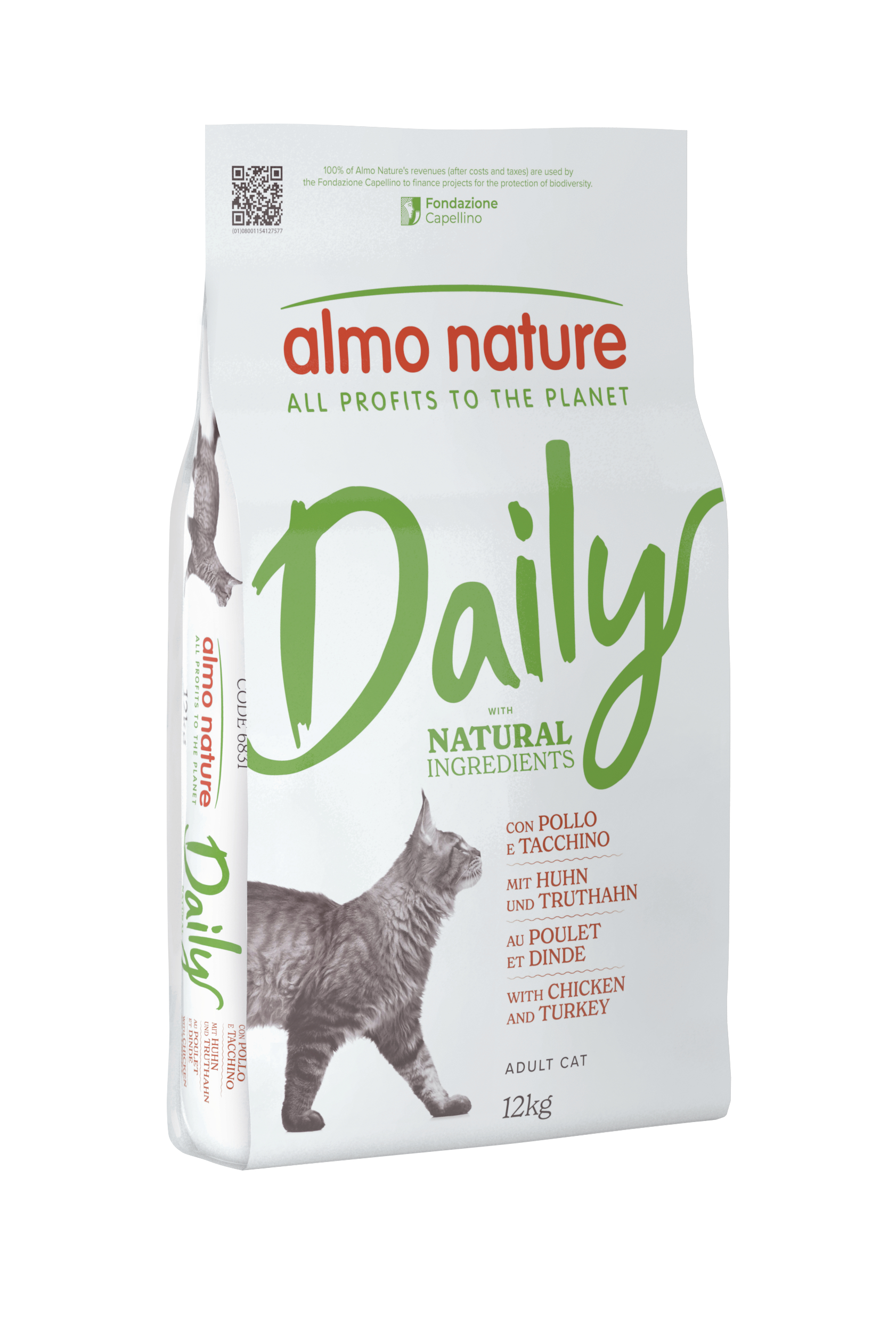 ALMO NATURE Daily Maintenance Croquettes naturelles au poulet et à la dinde pour Chat