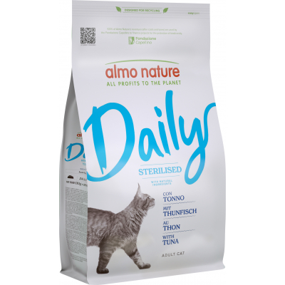 ALMO NATURE Daily Sterilised Croquettes naturelles au thon pour Chat stérilisé