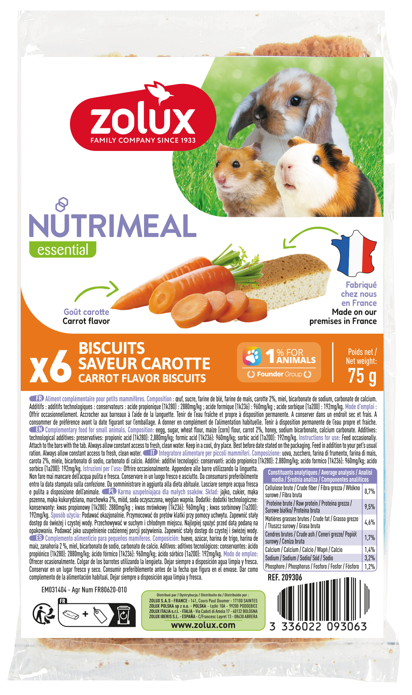 Biscoitos Nutrimeal para roedores - Vários sabores