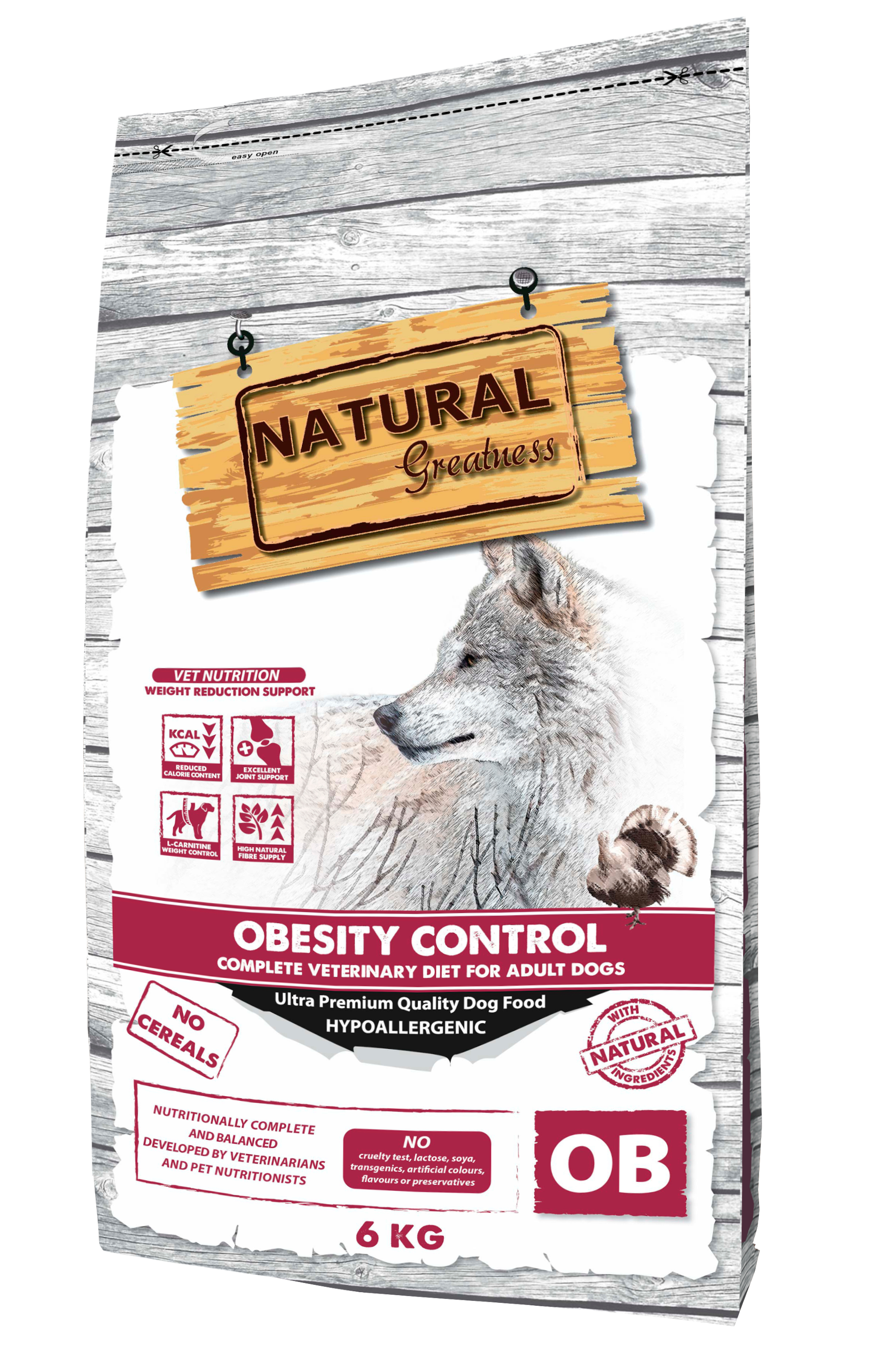 NATURAL GREATNESS Obesity Control voor volwassen honden 