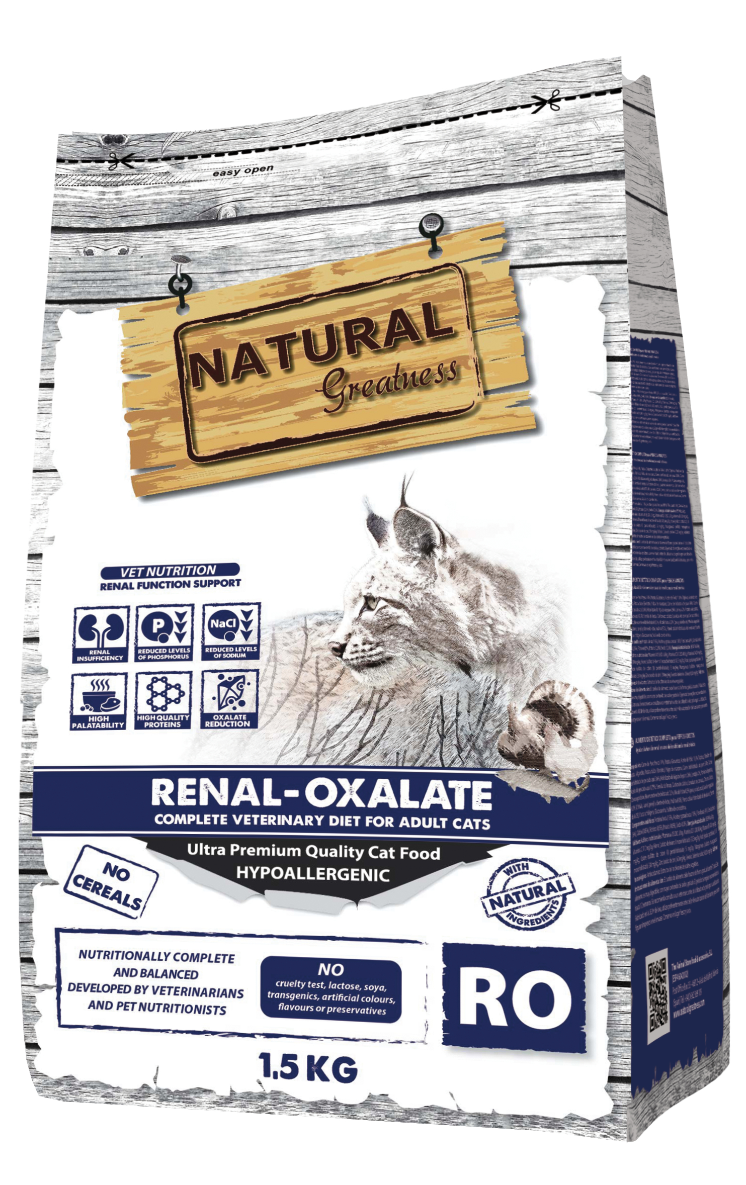 NATURAL GREATNESS Renal Oxalate pour chat adulte 