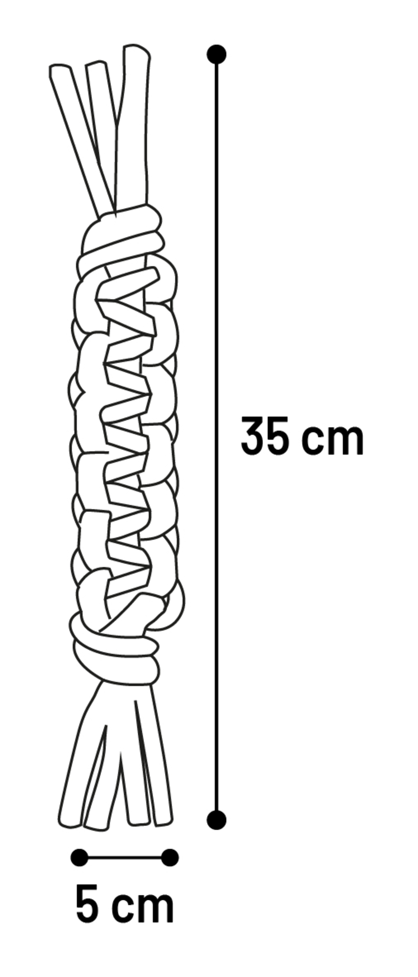 Juguete para perro cordón Tofla de caucho y nylon resistente