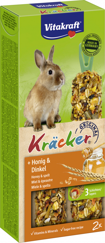  Snack, , Kräcker® miel para Conejos en barritas P/2 112 gr