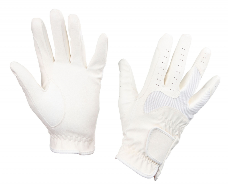 Guantes de equitación Gloria blancos 