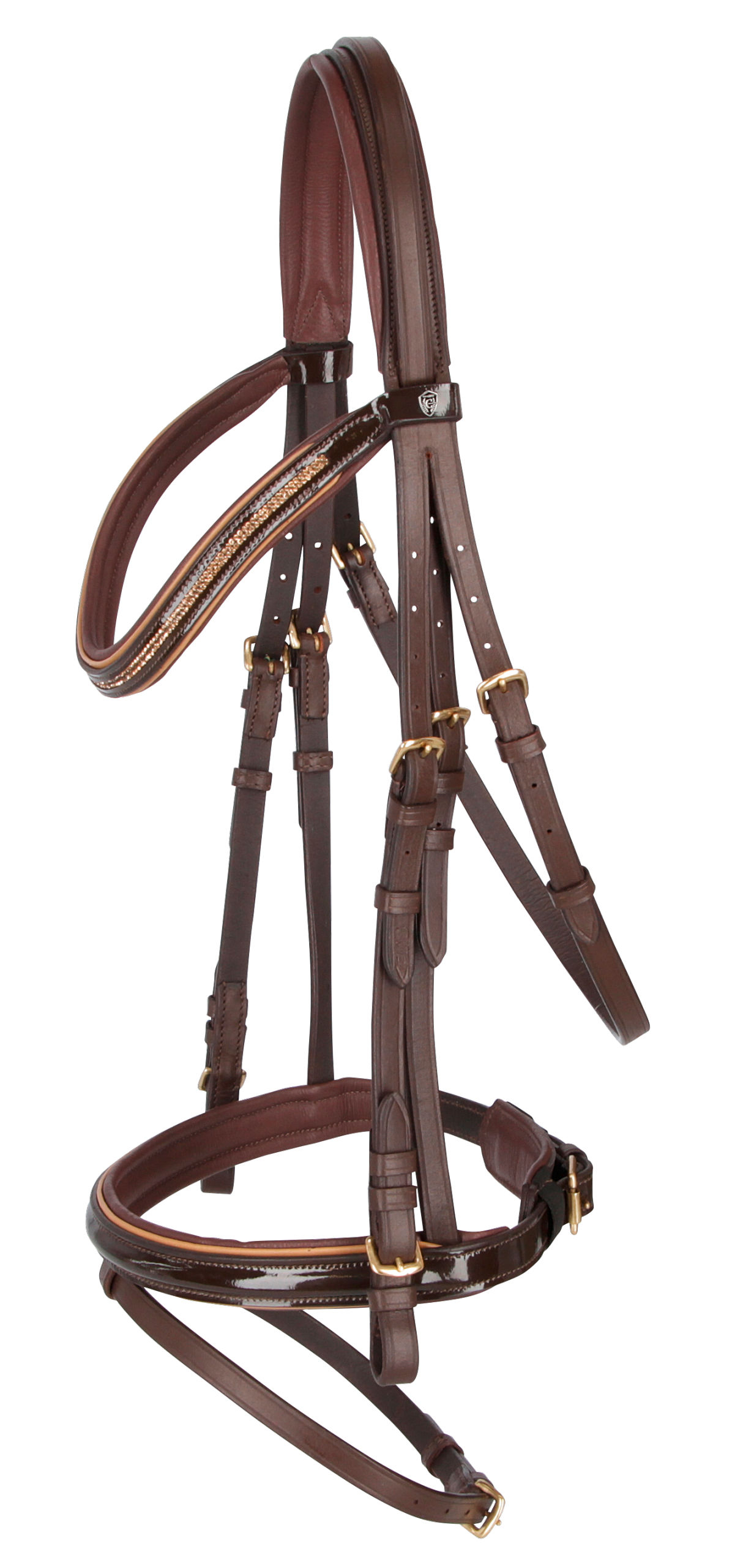 Bridon Kingston combiné anglais brun orné de strass pour cheval - 3 tailles disponibles