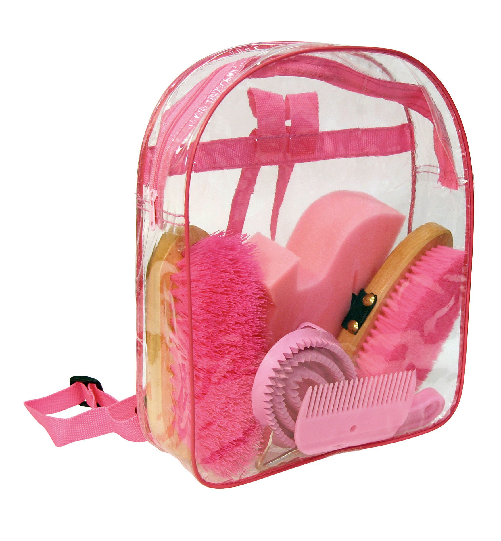 Kit de tosa mochila rosa para criança