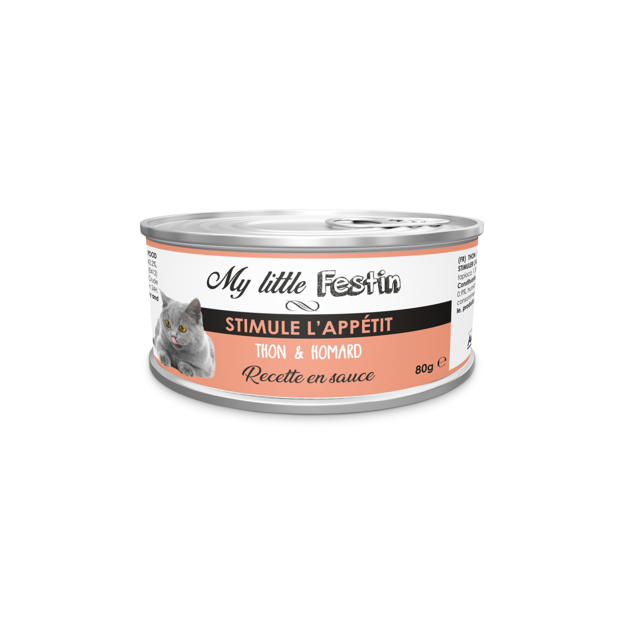 MY LITTLE FESTIN Stimule l'appétit Pâtée en bouillon ou en sauce pour Chat adulte a 80g - 2 saveurs au choix