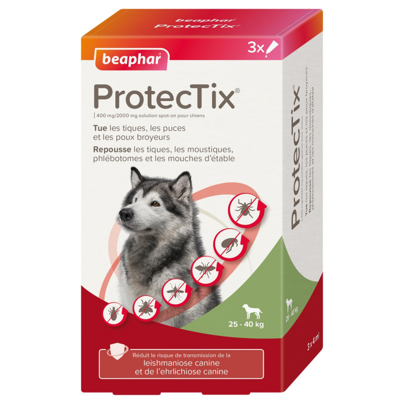 ProtecTix Spot-on Pipeta antiparasitaria para perro de 25 a 40 kg