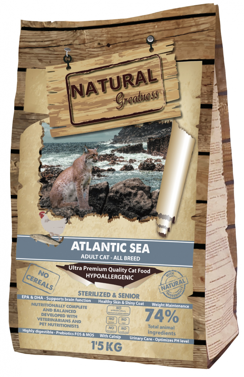 NATURAL GREATNESS Atlantic Sea voor volwassen katten, gesteriliseerde katten en senioren