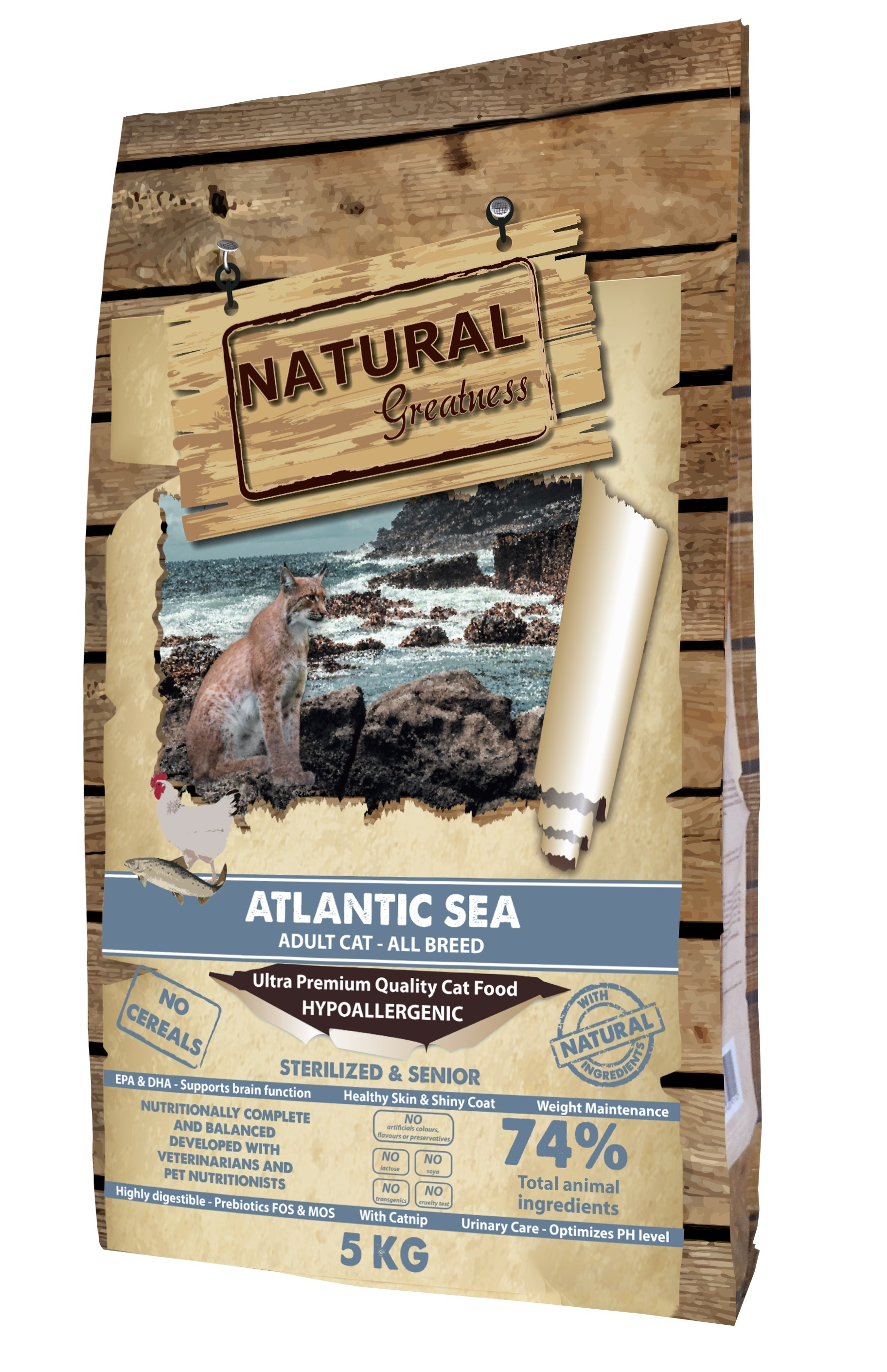 NATURAL GREATNESS Atlantic Sea voor volwassen katten, gesteriliseerde katten en senioren