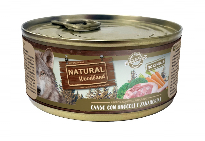 NATURAL WOODLAND pâtée hypoallergénique Oie pour chien