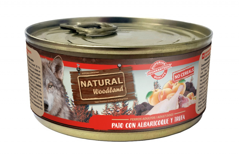 NATURAL WOODLAND hypoallergene Pastete mit Ente für Hunde 