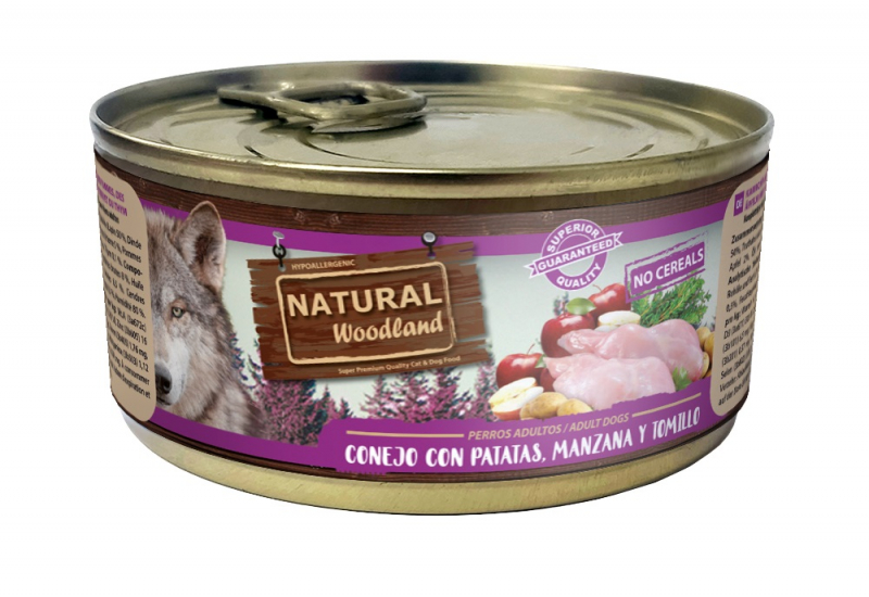 NATURAL WOODLAND paté hypoallergeen met Konijn voor honden 