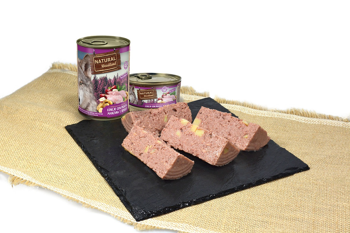 NATURAL WOODLAND paté hipoalergénico de Conejo para perro