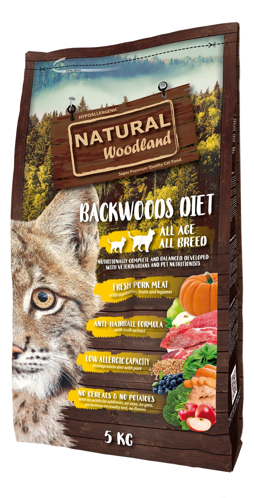 NATURAL WOODLAND Backwoods Diet voor katten 