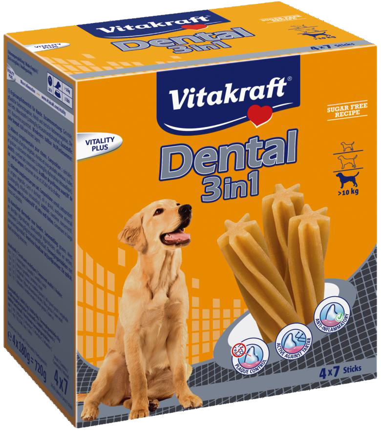 Multipack Dental 3in1 für mittelgroße und große Hunde