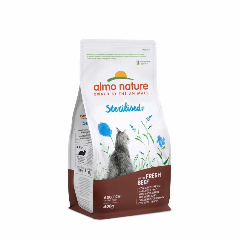 ALMO NATURE Holistic Sterilised Natürliches Katzenfutter mit frischem Huhn für kastrierte Katzen