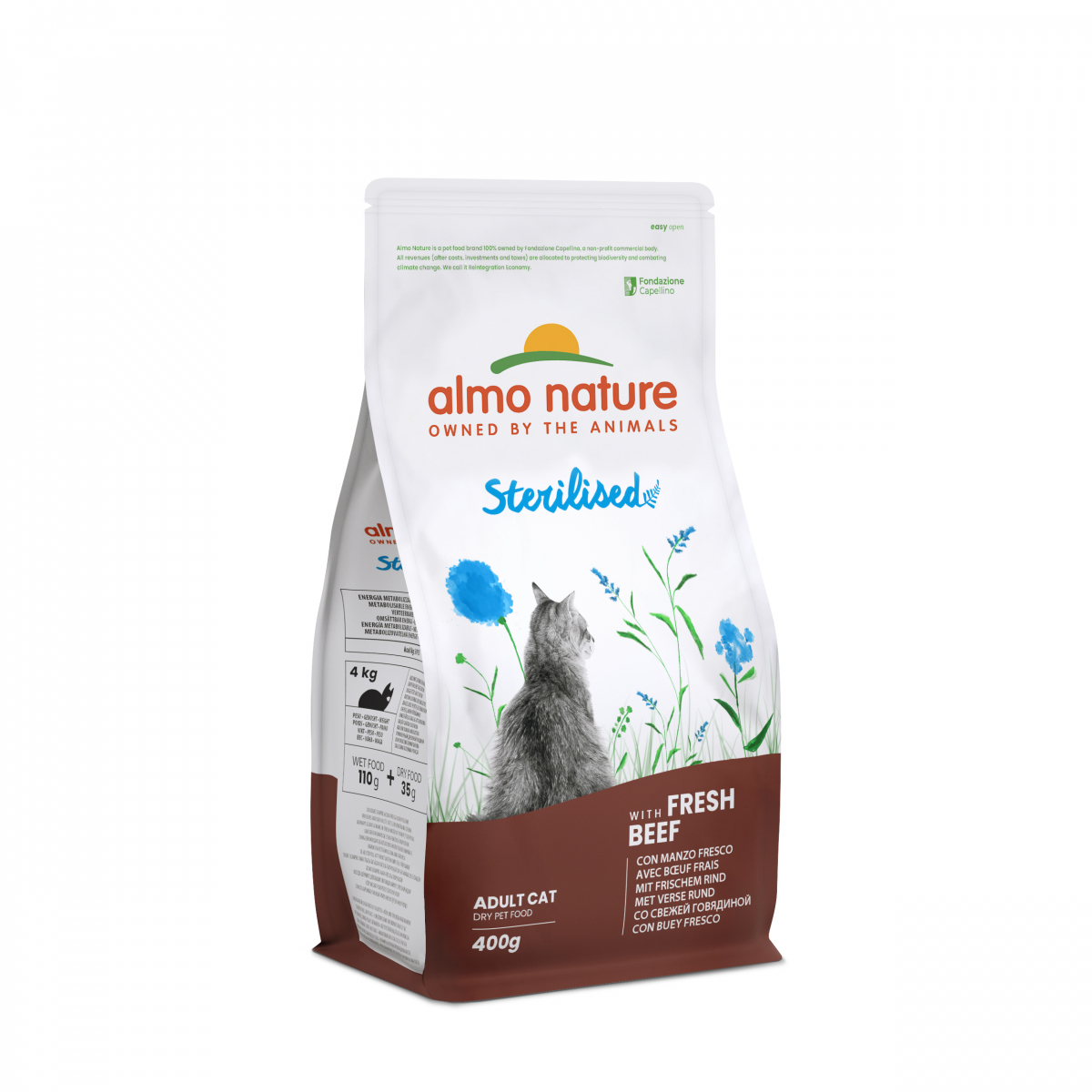 ALMO NATURE Holistic Sterilised Natuurlijke krokante kippenbrokjes voor gesteriliseerde katten