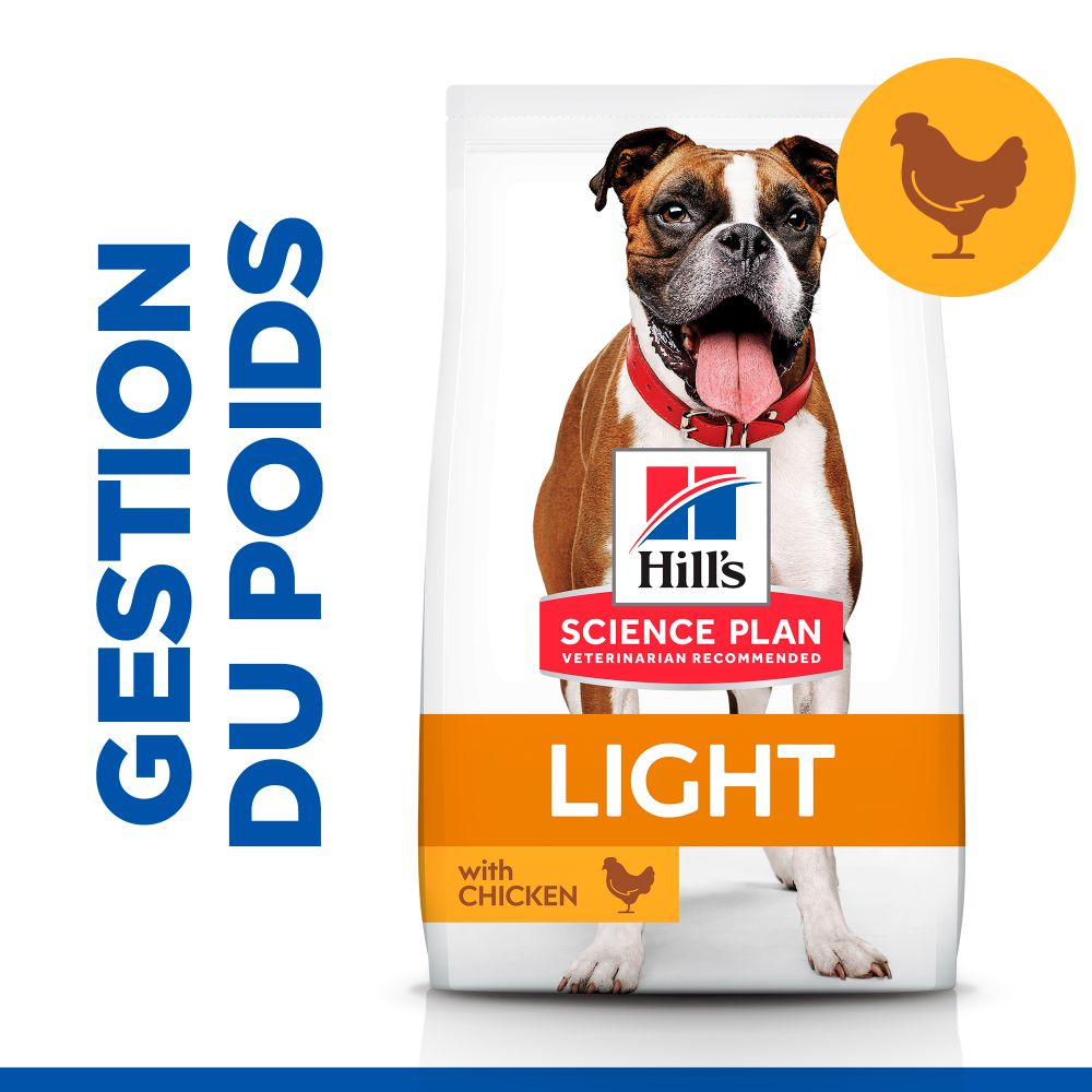 HILL'S Science Plan Canine Adult Light Medium pour chien adulte en surpoids au poulet