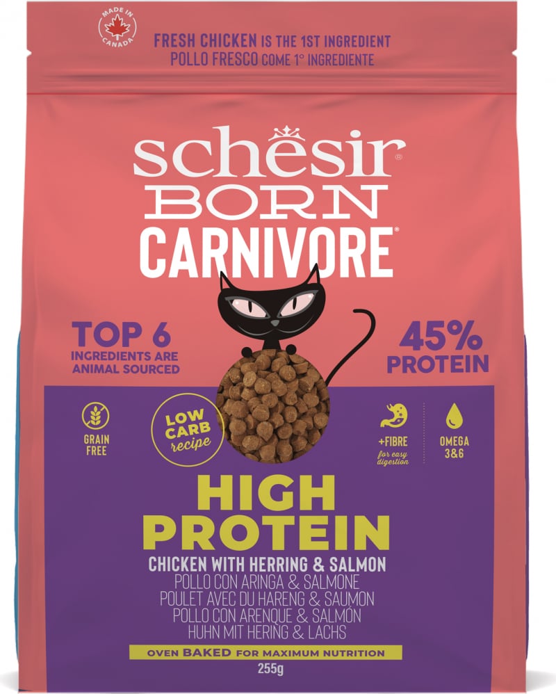 SCHESIR Born Carnivore Katzenkroketten mit Huhn und Hering