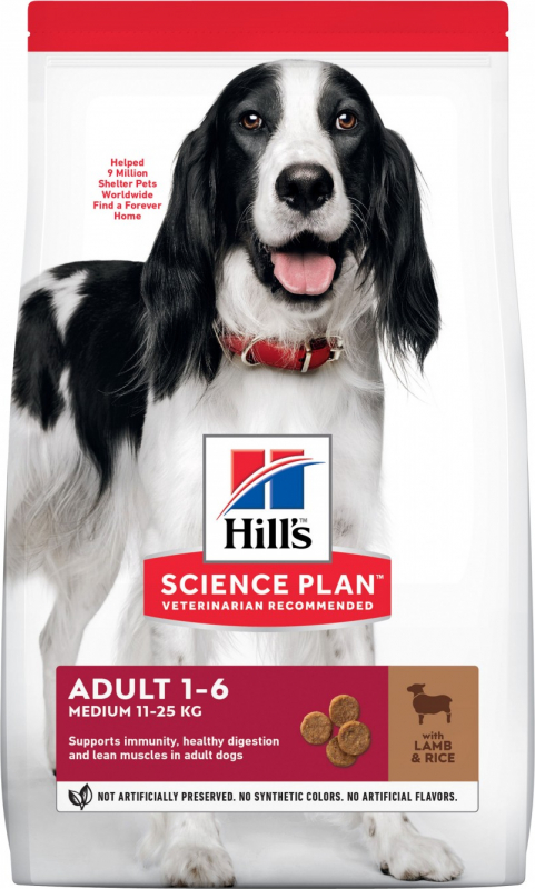 HILL'S Science Plan Canine Adult Medium chien adulte de taille moyenne à l'agneau