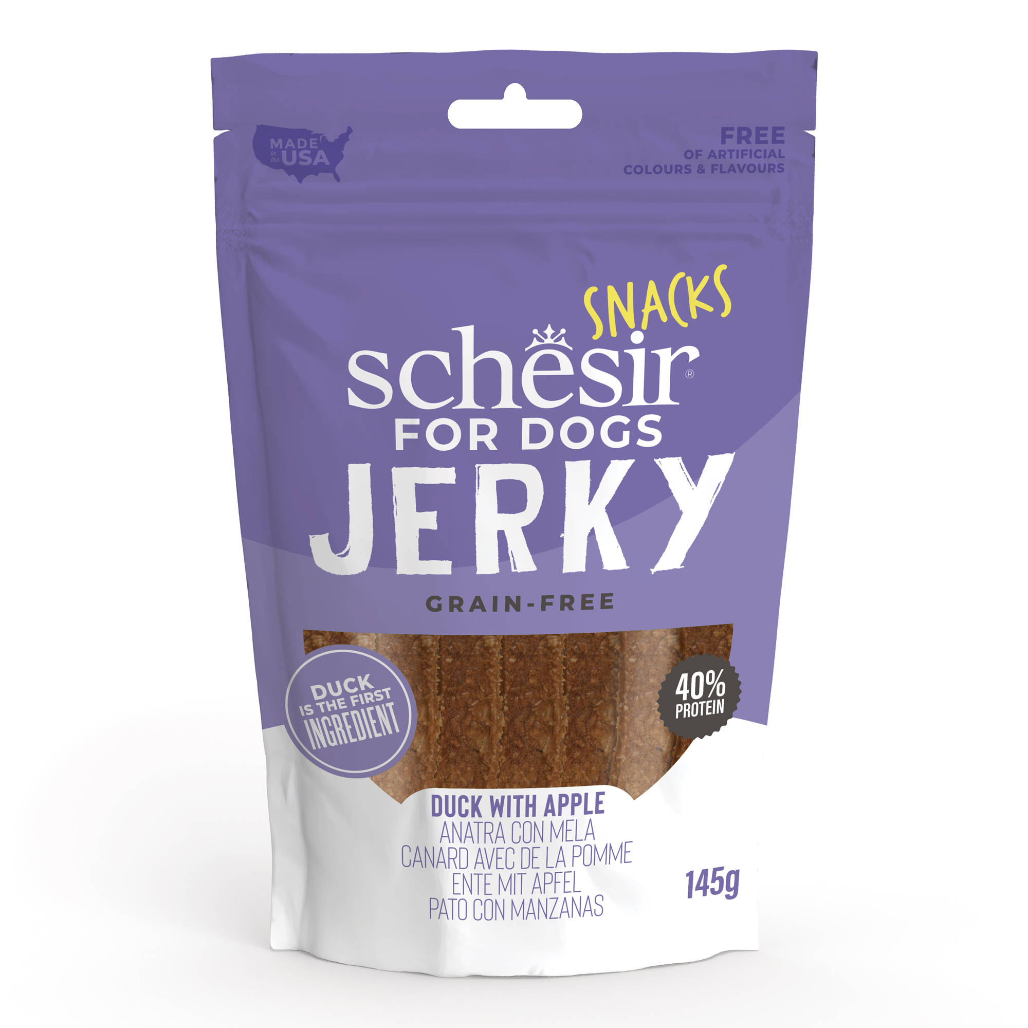 SCHESIR snacks met eend en appel voor honden