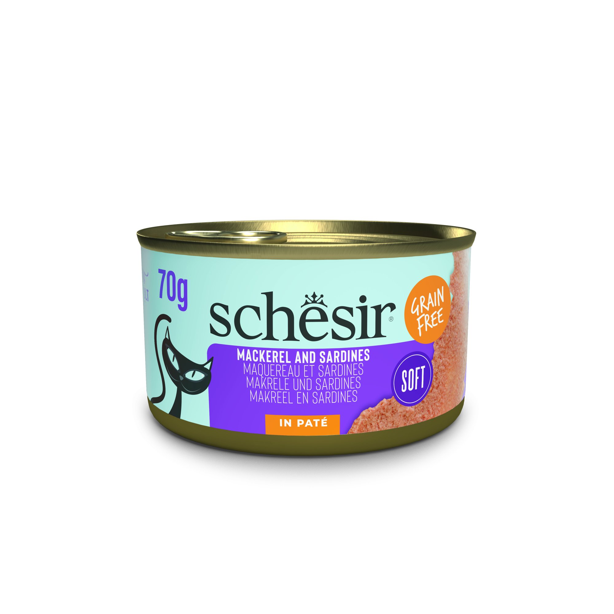 SCHESIR Grill Pastete mit Makrelen und Sardinen für Katzen