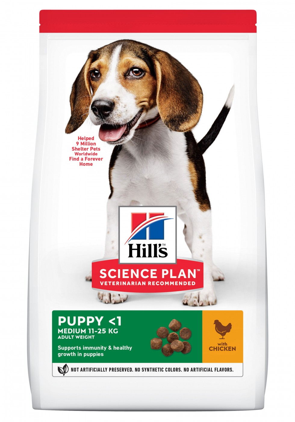 Hill's Science Plan MEDIUM PUPPY FOOD ração seca de frango para cachorro de tamanho médio