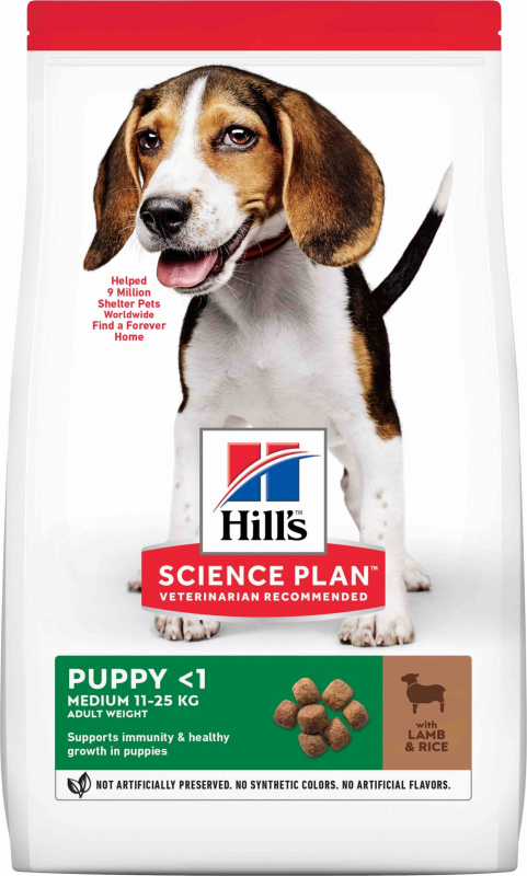 HILL'S Science Plan Canine Puppy Medium croquettes pour chiot de taille moyenne à l'agneau