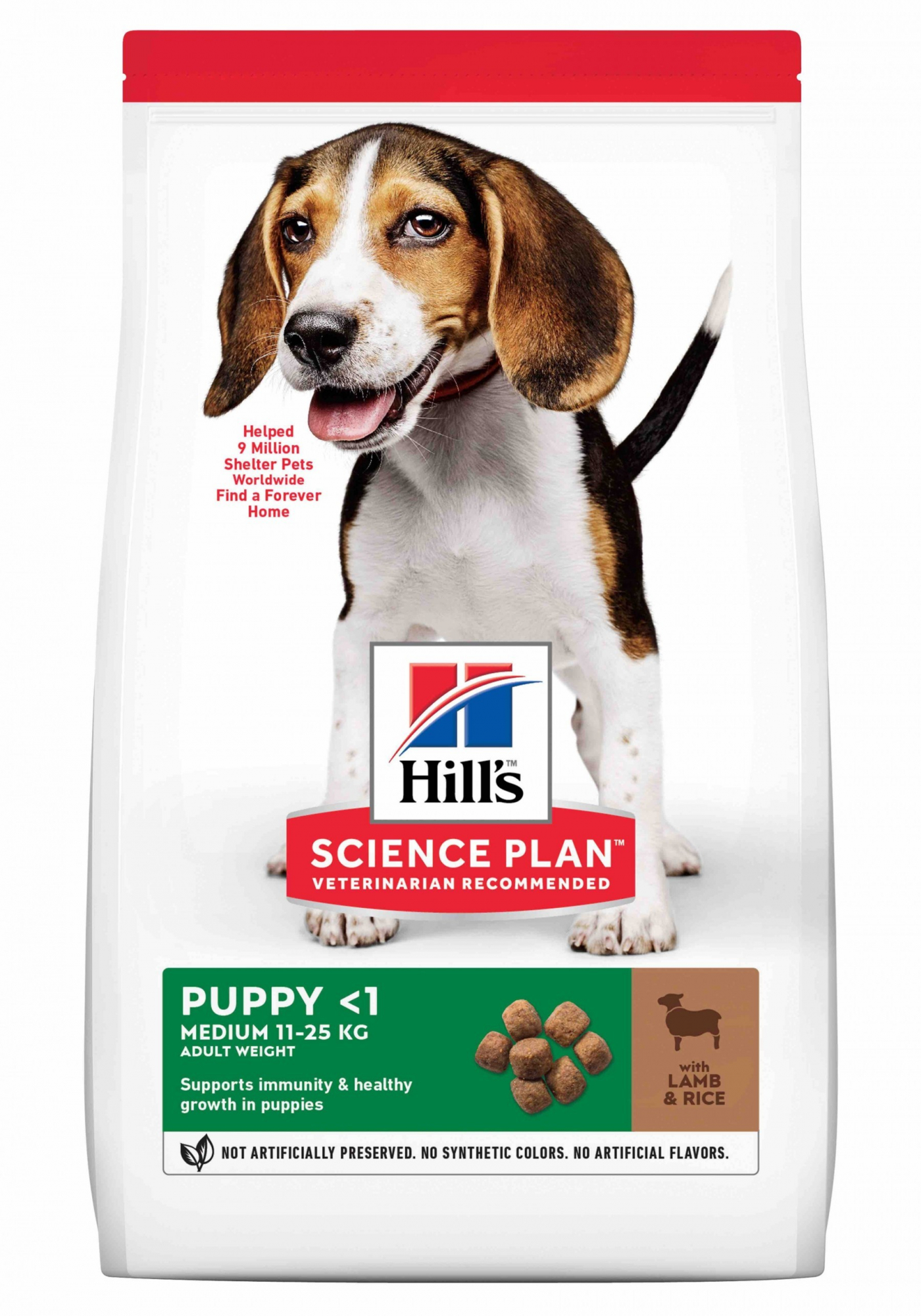 HILL'S Science Plan Canine Puppy Medium raçaõ para cachorro de tamanho médio de cordeiro